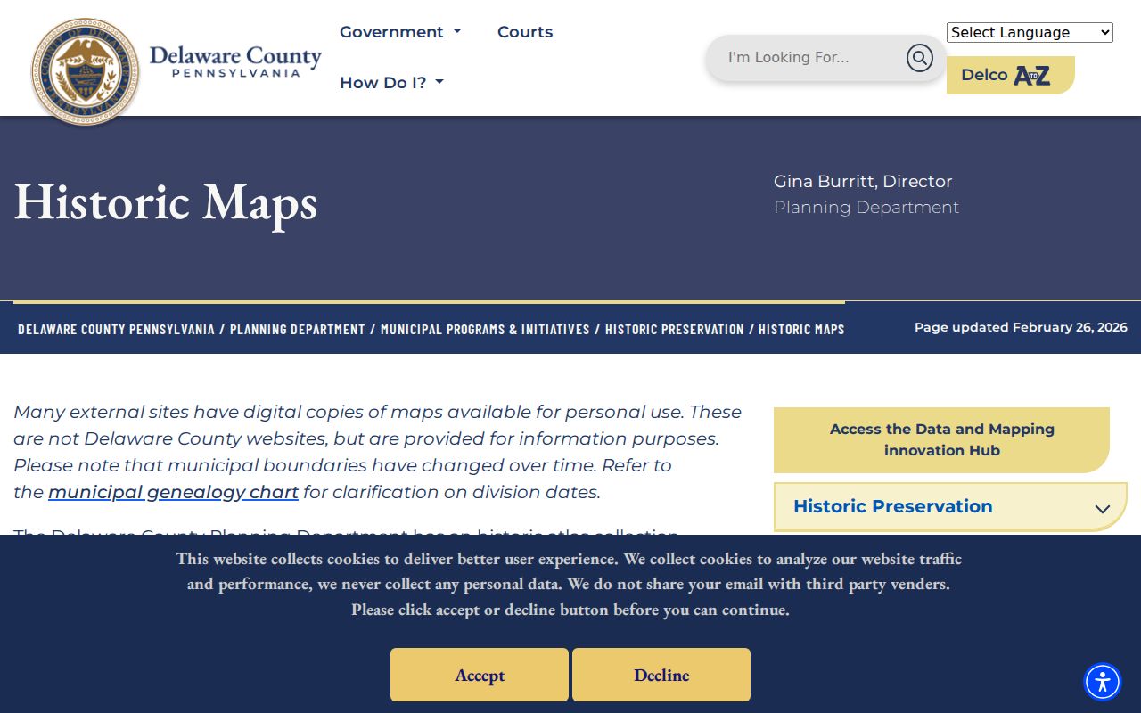Delaware County previous residents historic maps and atlas resources